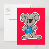 koala met Australië shirt Briefkaart (Voorkant / Achterkant)