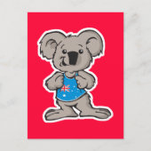 koala met Australië shirt Briefkaart (Voorkant)
