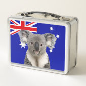 Koala met Australische vlag Achtergrond (Achterkant)