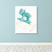 Koala met Baby Canvas Afdruk (Insitu (Houten vloer))