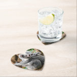 Koala met Baby in een boom in Australië Kartonnen Onderzetters<br><div class="desc">Volwassen koala beer met kind op zijn rug,  in een boom in Australië.</div>