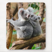 Koala met Baby in een boom in Australië Muismat (Voorkant)