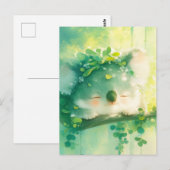Koala met bladkroon in door de zon verlichte bos briefkaart (Voorkant / Achterkant)