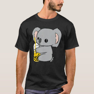 Koala met Boba Bubble Tea Lover Kinder geschenken T-shirt