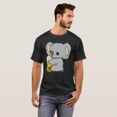 Koala met Boba Bubble Tea Lover Kinder geschenken T-shirt (Voorkant volledig)