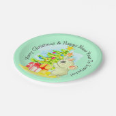 Koala met Boom, 7" Australisch Kerstfeest Papieren Bordje (Gekanteld)