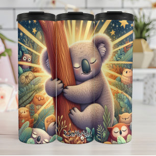 Koala met bosvrienden smokkelen thermosbeker