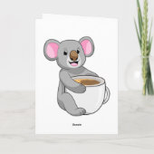 Koala met Coffee Cup Kaart (Achterkant)