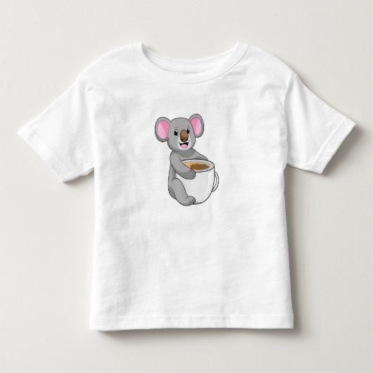 Koala met Coffee Cup Kinder Shirts (Voorkant)