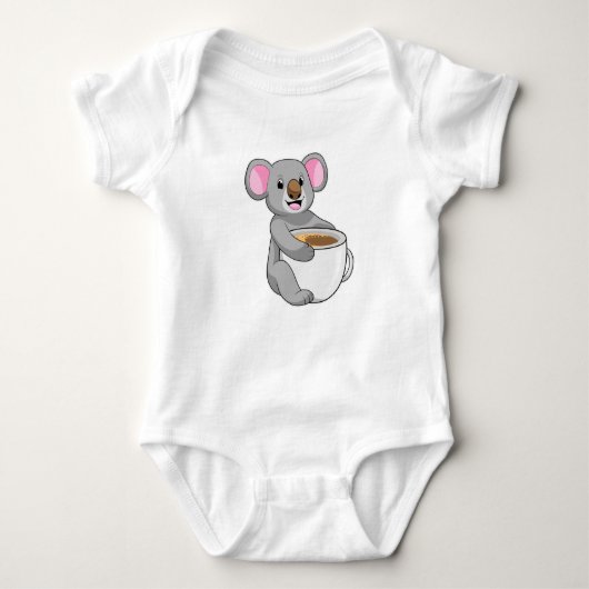 Koala met Coffee Cup Romper (Voorkant)