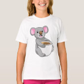 Koala met Coffee Cup T-shirt (Voorkant)