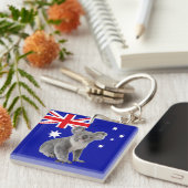 Koala met de Australische vlag Sleutelhanger (Voorkant Rechts)