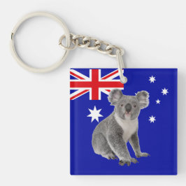 Koala met de Australische vlag Sleutelhanger