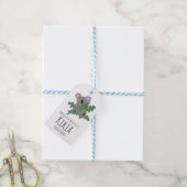 Koala met de hand getekend dier groene verjaardags cadeaulabel (Met Touw)
