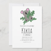 Koala met de hand getekend dier verjaardagsfeest u kaart (Voorkant)