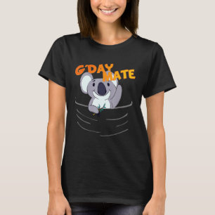 Koala met eucalypthus in de bachelag t-shirt
