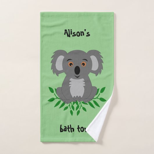 Koala met eucalyptus kinder badhanddoek handdoek (Handdoek)