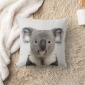 Koala met grijze linnen achtergrond   kussen (Deken)