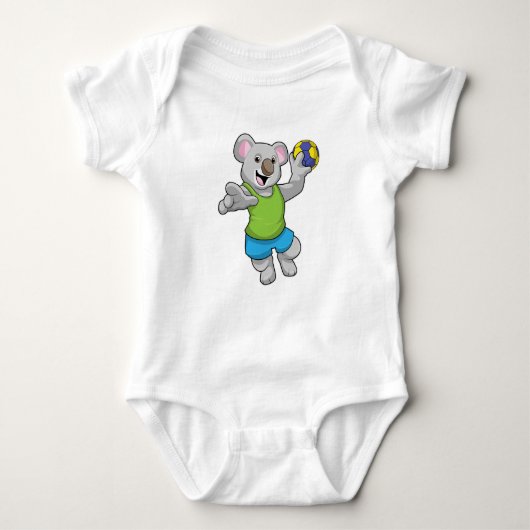 Koala met Handball Sports Romper (Voorkant)
