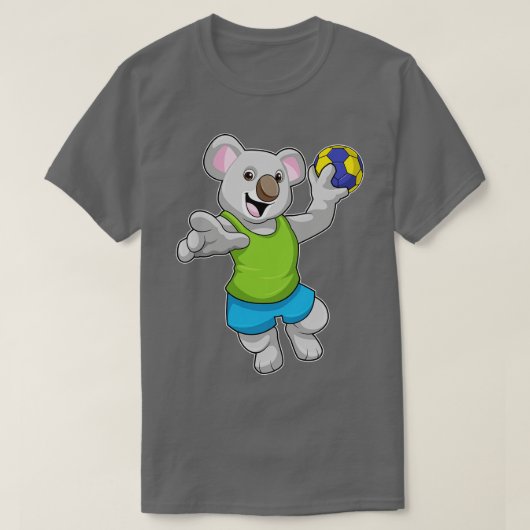 Koala met Handball Sports T-shirt (Design voorkant)