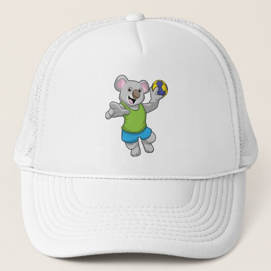 Koala met Handball Sports Trucker Pet (Voorkant)