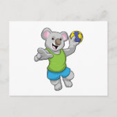 Koala met handbalsporten briefkaart (Voorkant)