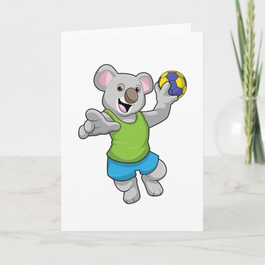 Koala met handbalsporten kaart (Voorkant)
