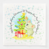 Koala met het Australische kerstfeest Servet (Voorkant)