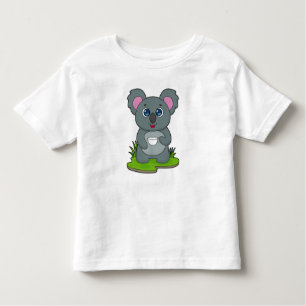 Koala met koffiebeker kinder shirts