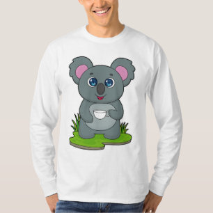 Koala met koffiebeker t-shirt