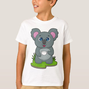 Koala met koffiebeker t-shirt