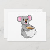 Koala met koffiekop briefkaart (Voorkant / Achterkant)