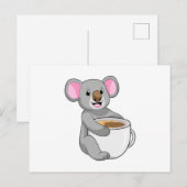 Koala met koffiekopje briefkaart (Voorkant / Achterkant)