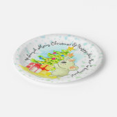 Koala met Tree 7" Australische kerstfeest Papieren Bordje (Gekanteld)