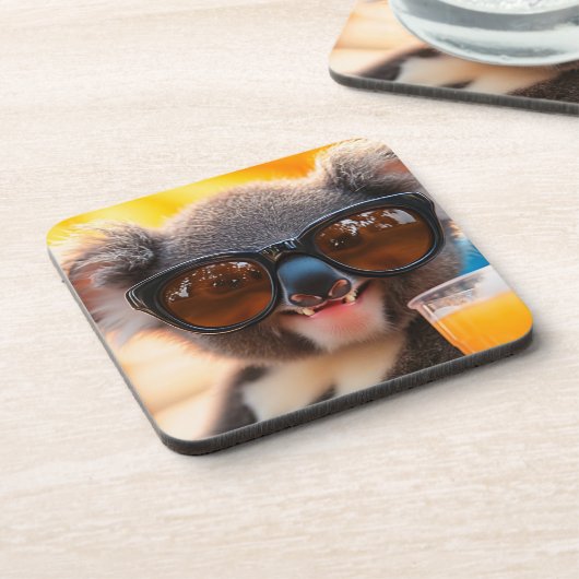 Koala mit Sommerfeeling Bier Onderzetter (Linkerzijde)