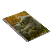 Koala-moeder en Joey in het herfstbladerdak Notitieboek (Rechterzijde)