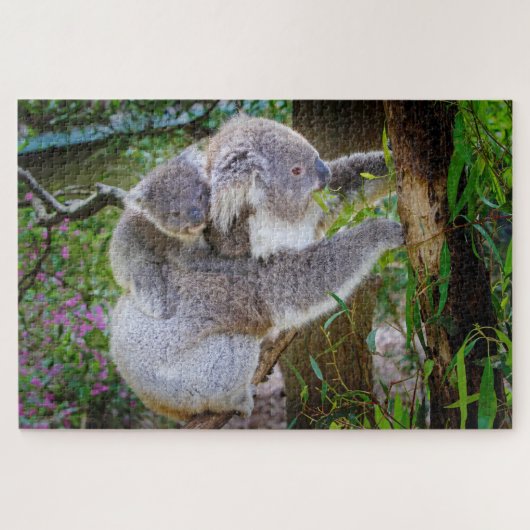 Koala moeder en zoon legpuzzel (Horizontaal)