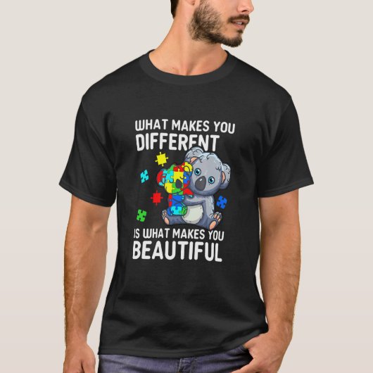 Koala Moeder Verschillend Mooie Autisme Kind Bewus T-shirt (Voorkant)