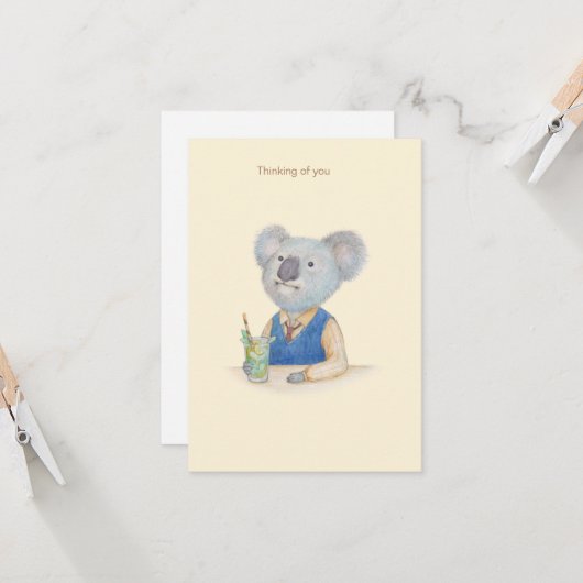 Koala & Mojito-kaart Kaart (Voorkant / Achterkant in situ)