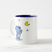 Koala Moon - Blauw Tweekleurige Koffiemok (Voorkant links)