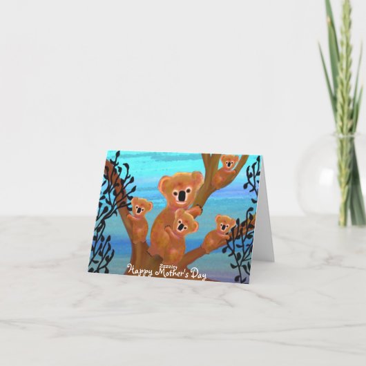 Koala Mother's Love Kaart (Achterkant)