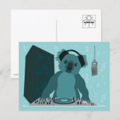 Koala Music DJ Postcard Feestdagenkaart (Voorkant / Achterkant)