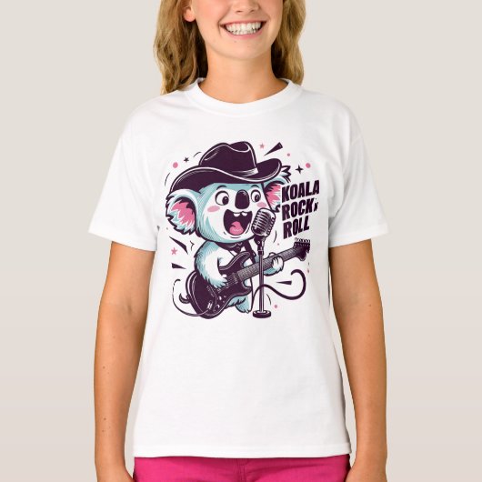 Koala muziek Rock'n'roll T-shirt (Voorkant)