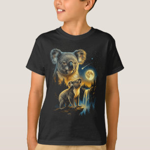 Koala naar de maan huilende meme grappige 90's koa t-shirt