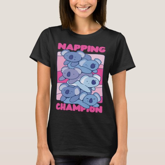 Koala Napping Kampioen T-shirt (Voorkant)
