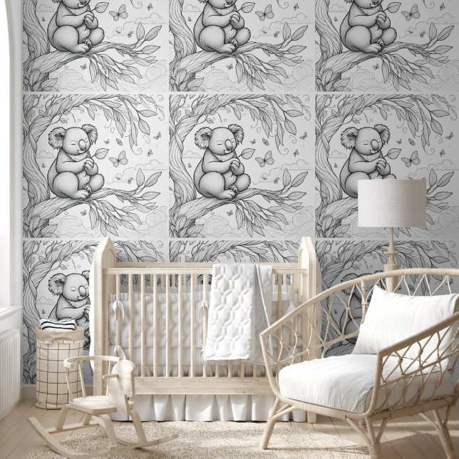Koala Natuur kleurstof Behang (Kinderen)