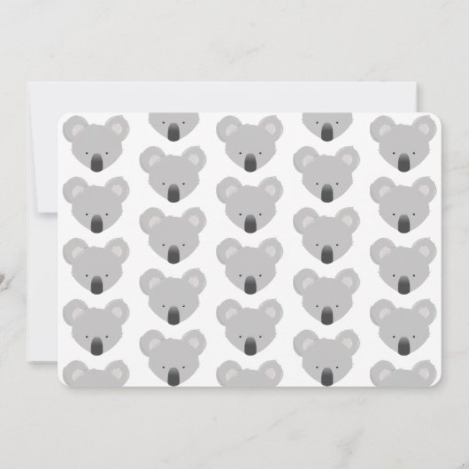 Koala om één dier uit te zetten kaart (Achterkant)