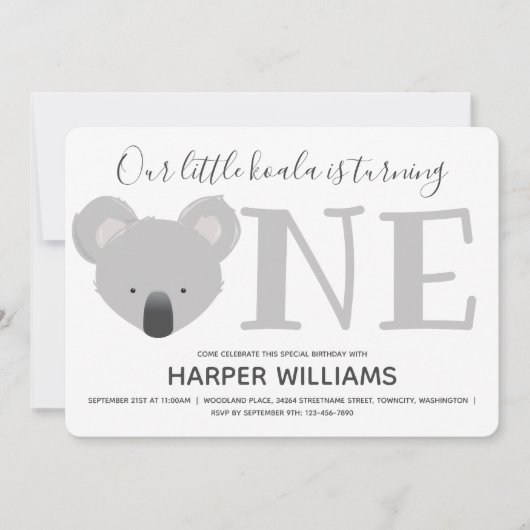 Koala om één dier uit te zetten kaart (Voorkant)