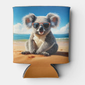 Koala on a sandy beach blikjeskoeler (Voorkant)