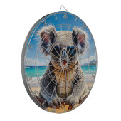 Koala on a sandy beach Merry Christmas Dartbord (Voorkant Links)